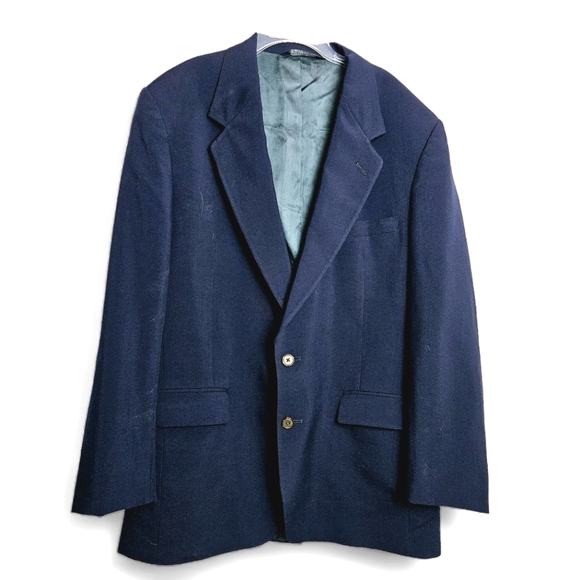 TravelSmith Other - TravelSmith Men's Navy Blue Wool Blend Blazer Size 42L